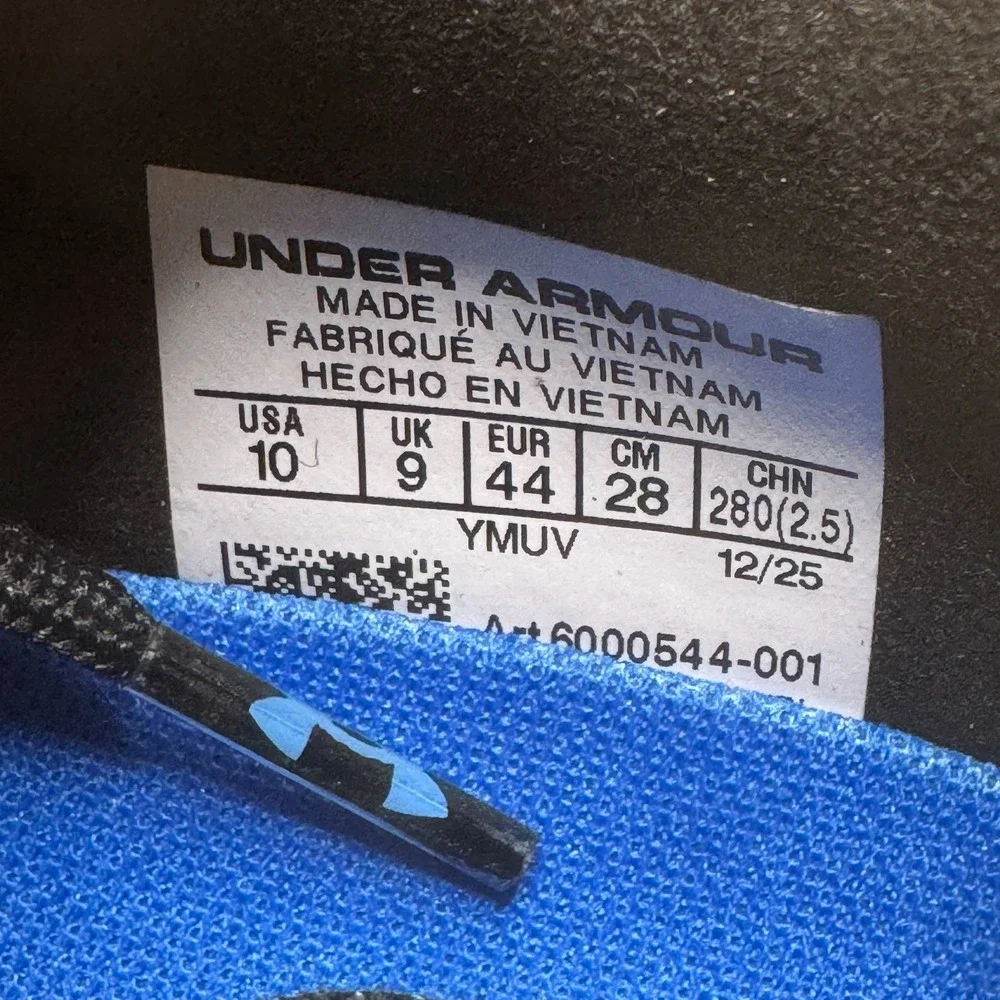 Under‎ Armour UA Magnetico Elite 5 FG Mens Size 10 Soccer Cleats Black Blue NEW